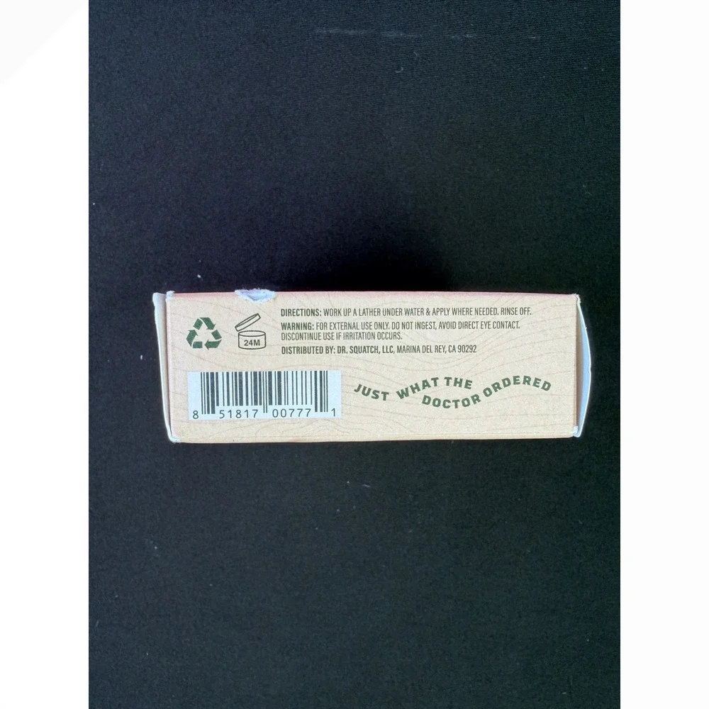 Dr Squatch Wood Barrel Men Natural Soap 5oz Medium Grit Bar Exfoliate‎